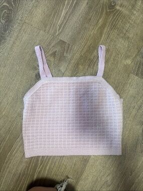 francesca's Lavender Knit Cropped Tank